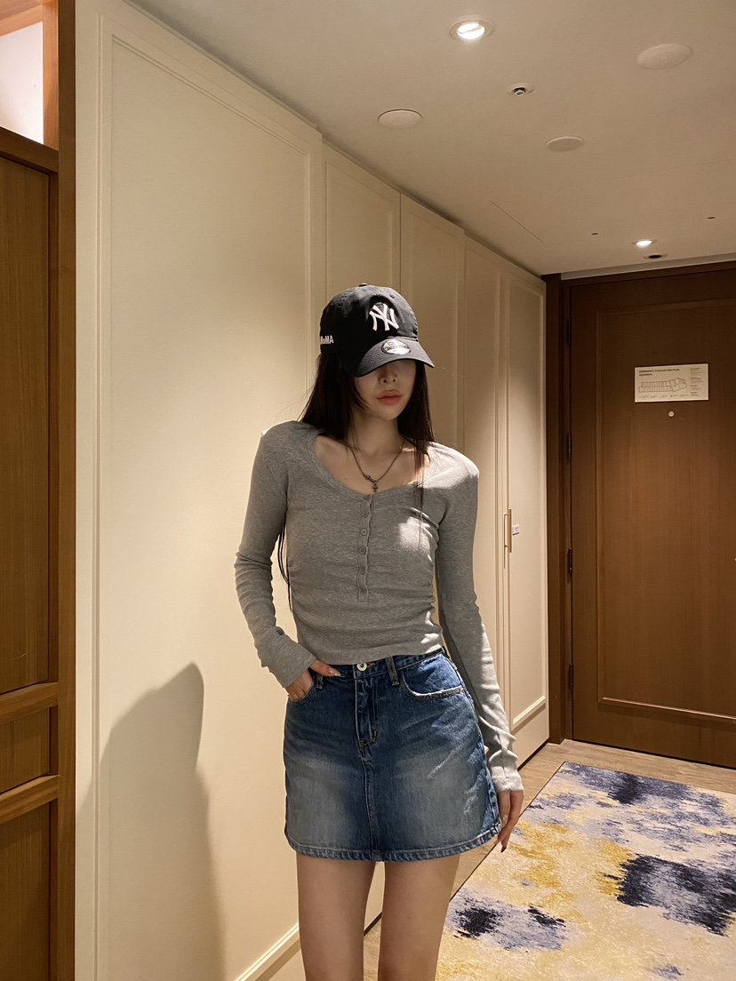 FOUREIGHT東大門直郵女士新款職業休閑26春夏真品長袖T恤FOUR EIGHT長袖T恤