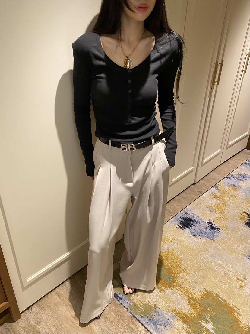 FOUREIGHT東大門直郵女士新款職業休閑26春夏真品長袖T恤FOUR EIGHT長袖T恤