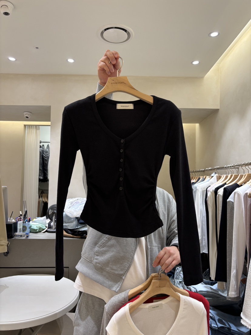 FOUREIGHT東大門直郵女士新款職業休閑26春夏真品長袖T恤FOUR EIGHT長袖T恤圖色4