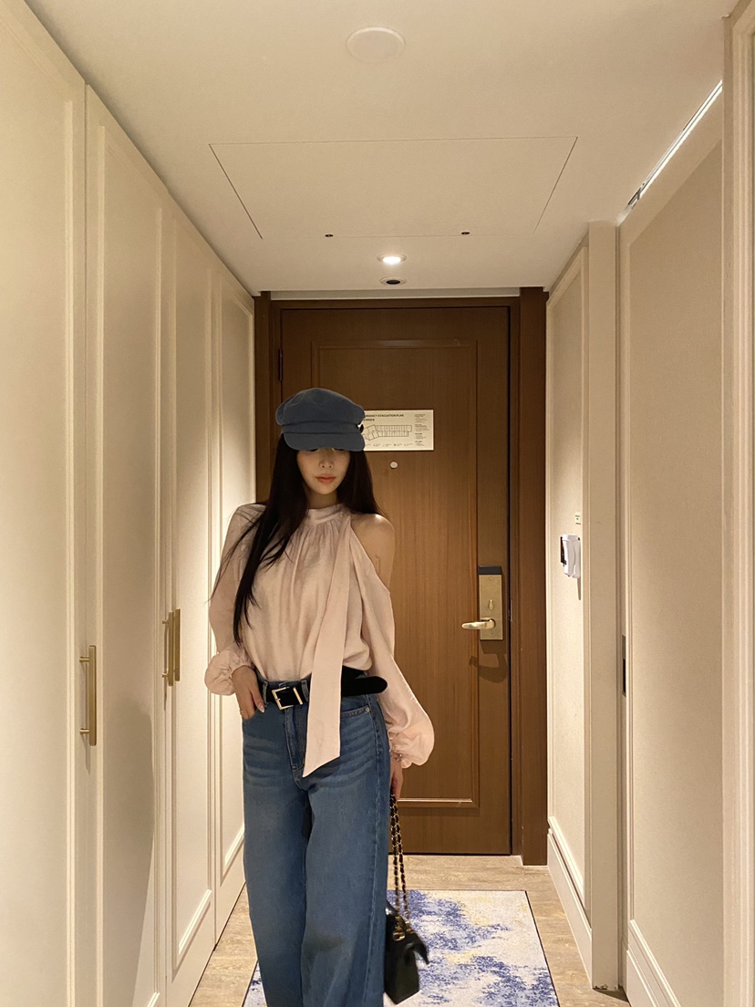 FOUREIGHT韓國直郵女裝新款職業時尚真品26春夏襯衫蕾絲衫系帶FOUR EIGHT襯衫/蕾絲衫