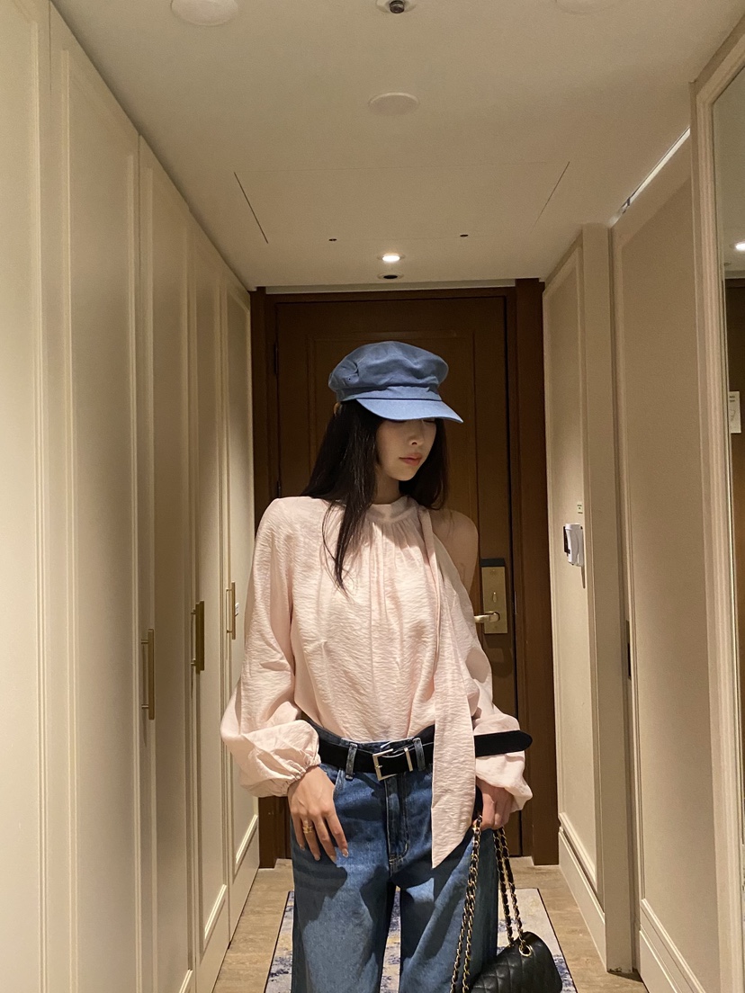 FOUREIGHT韓國直郵女裝新款職業時尚真品26春夏襯衫蕾絲衫系帶FOUR EIGHT襯衫/蕾絲衫