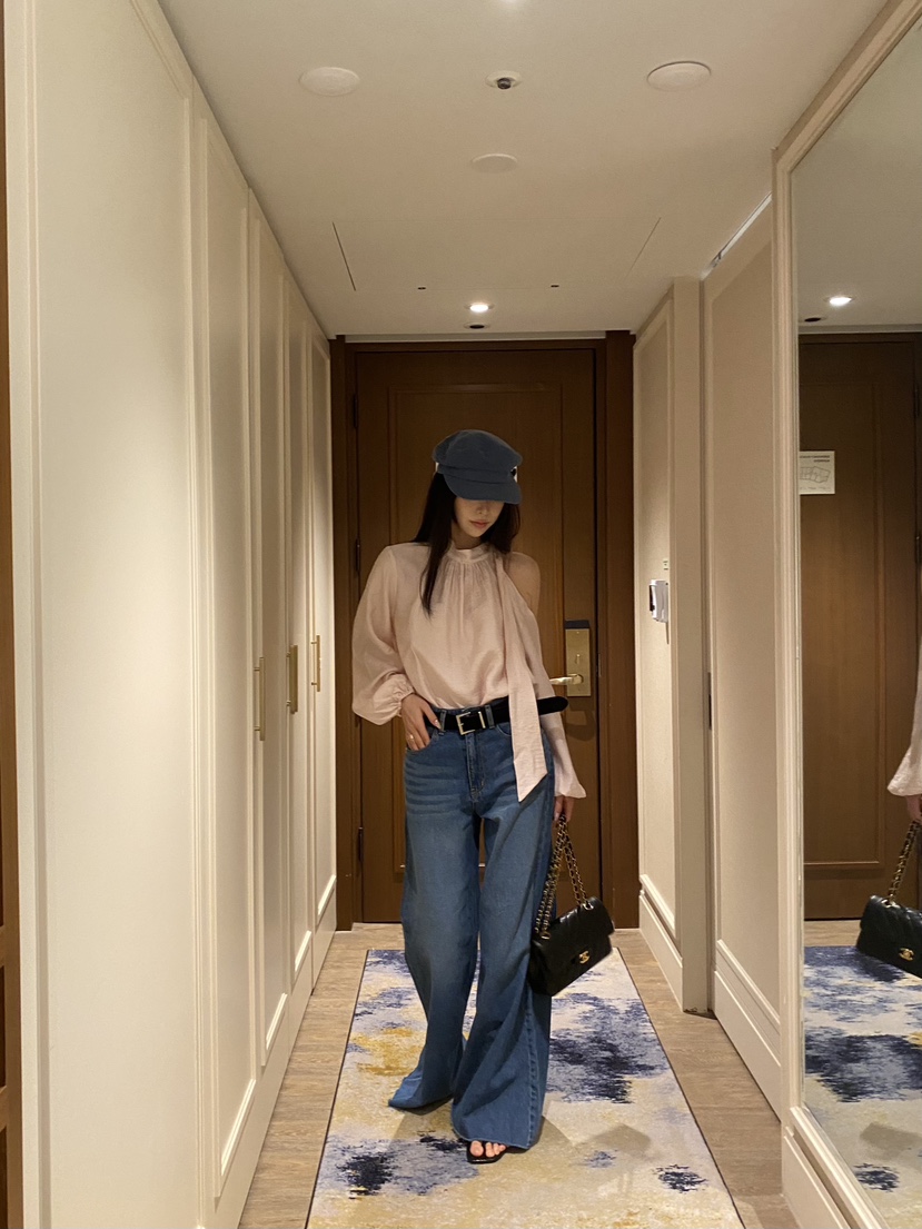 FOUREIGHT韓國直郵女裝新款職業時尚真品26春夏襯衫蕾絲衫系帶FOUR EIGHT襯衫/蕾絲衫