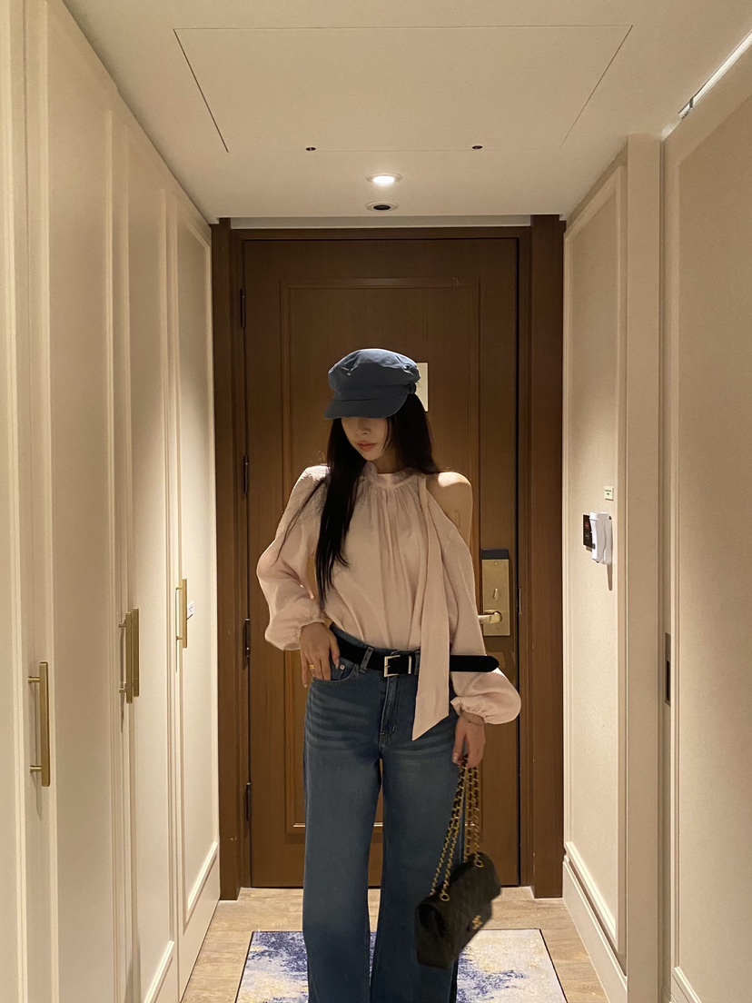 FOUREIGHT韓國直郵女裝新款職業時尚真品26春夏襯衫蕾絲衫系帶FOUR EIGHT襯衫/蕾絲衫