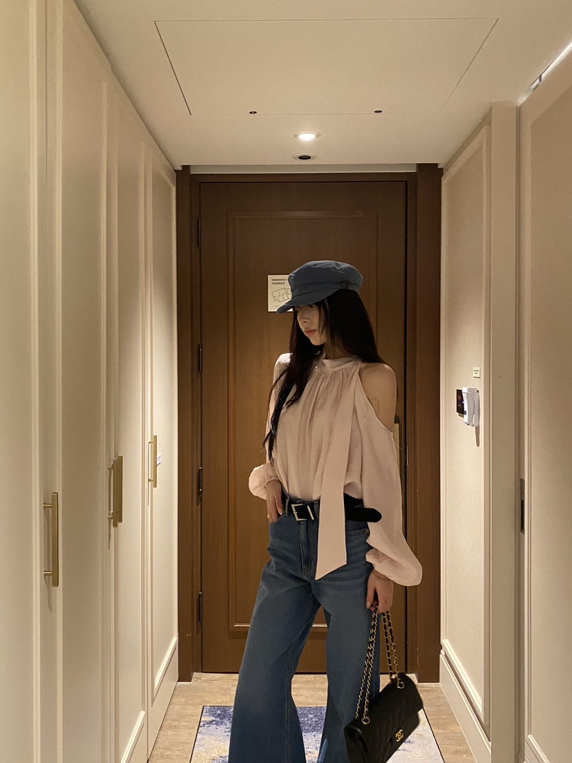 FOUREIGHT韓國直郵女裝新款職業時尚真品26春夏襯衫蕾絲衫系帶FOUR EIGHT襯衫/蕾絲衫