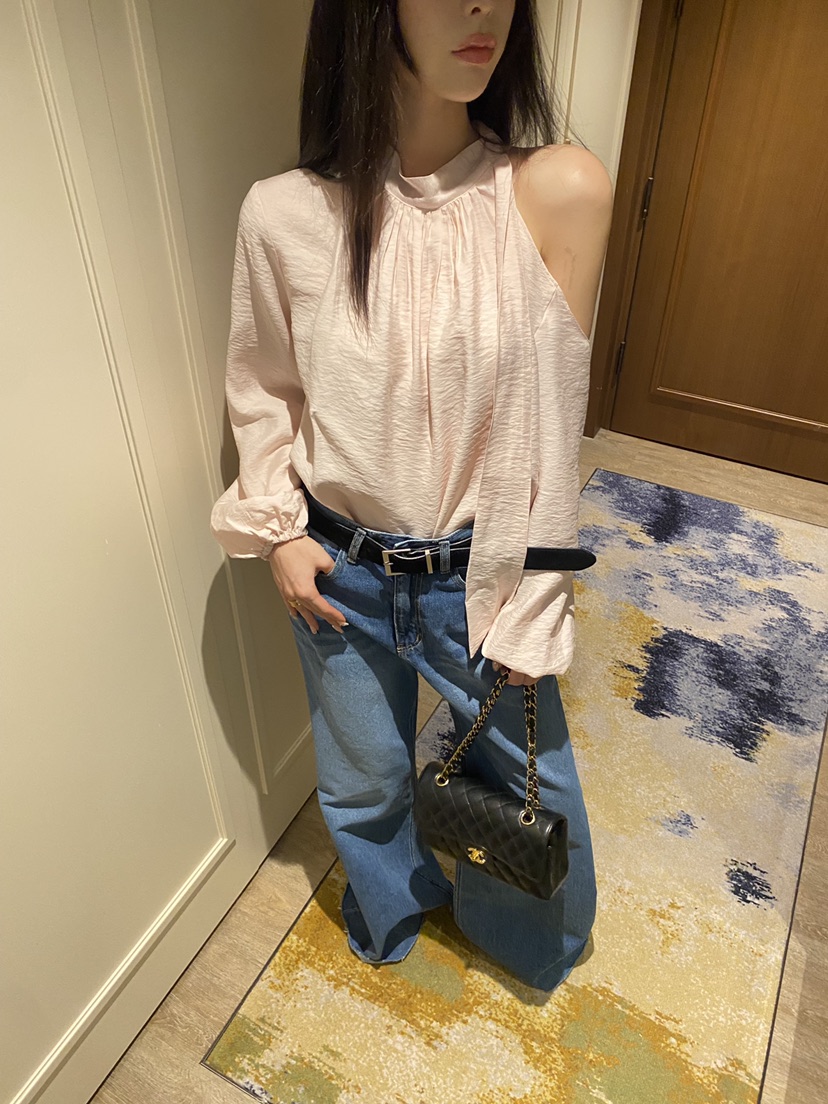 FOUREIGHT韓國直郵女裝新款職業時尚真品26春夏襯衫蕾絲衫系帶FOUR EIGHT襯衫/蕾絲衫