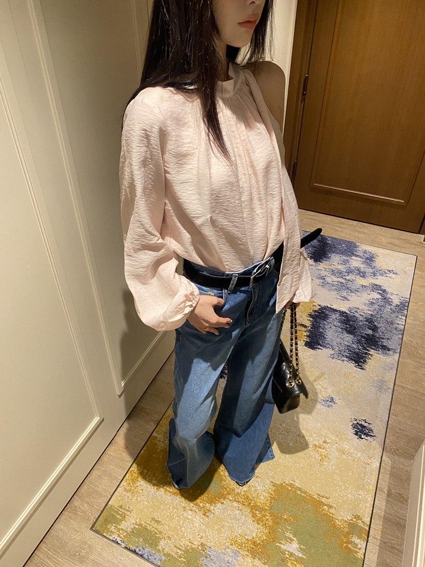 FOUREIGHT韓國直郵女裝新款職業時尚真品26春夏襯衫蕾絲衫系帶FOUR EIGHT襯衫/蕾絲衫