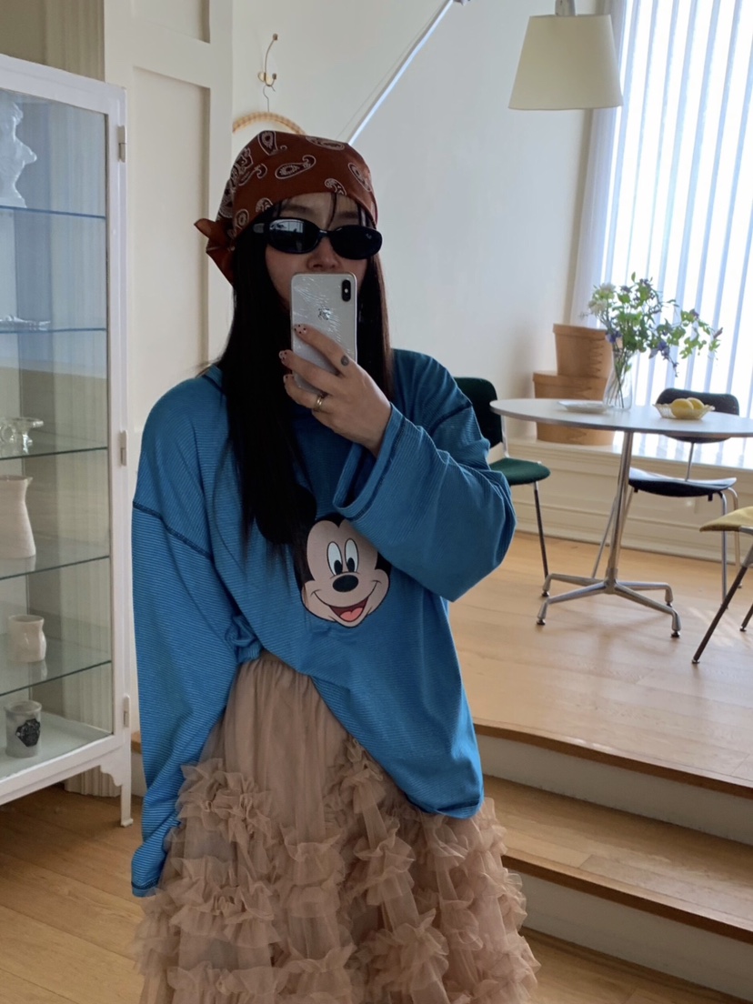 LIKEVAM東大門直郵女士新品休閑26春夏推薦熱賣時尚長袖T恤LIKEVAM長袖T恤