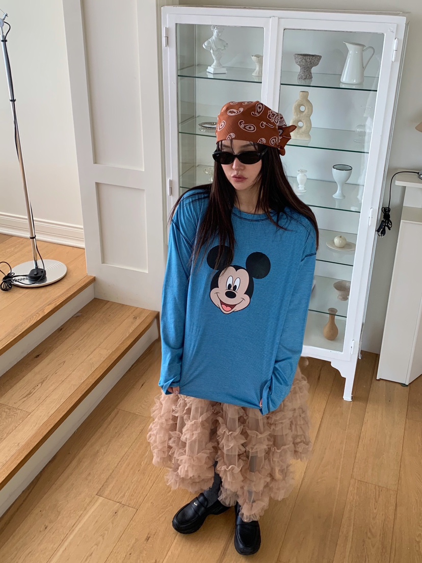 LIKEVAM東大門直郵女士新品休閑26春夏推薦熱賣時尚長袖T恤LIKEVAM長袖T恤