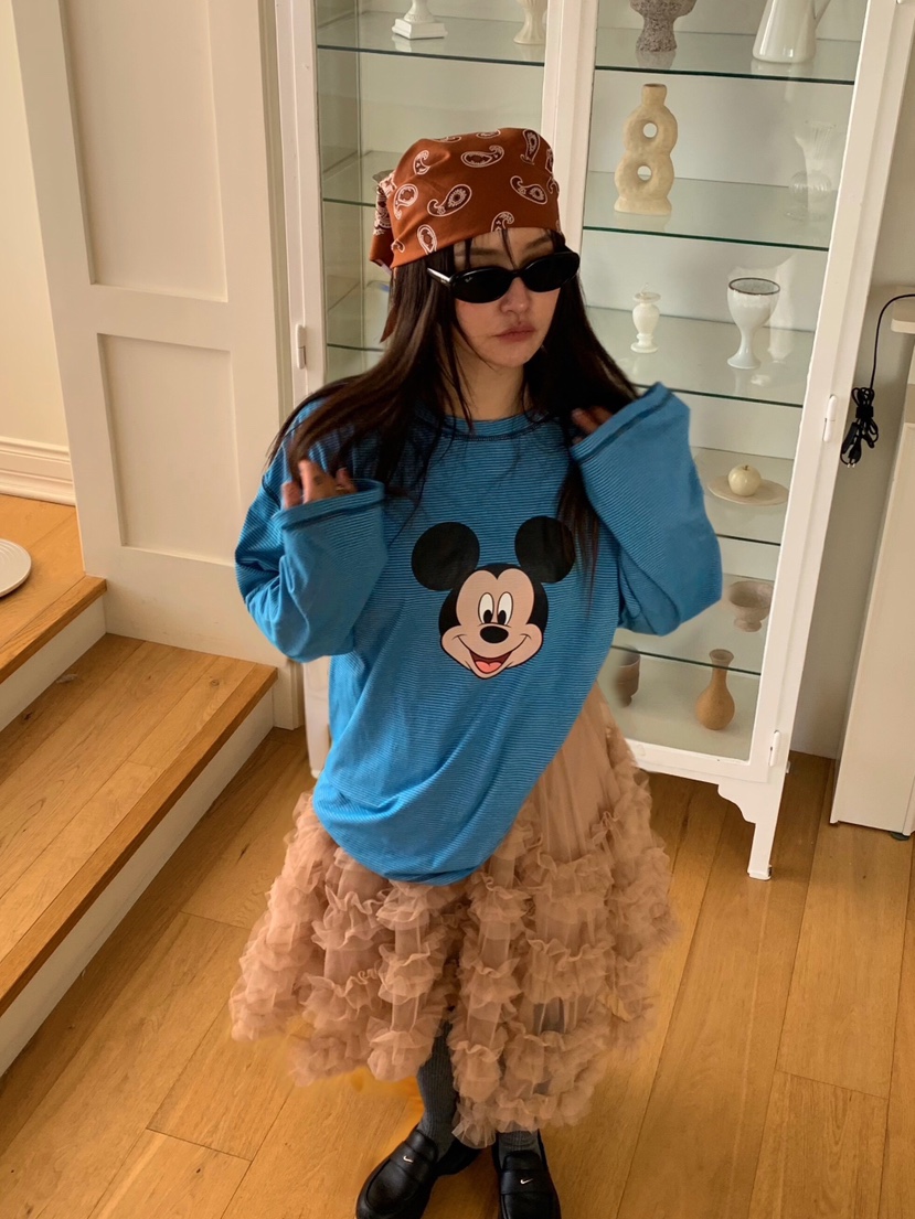 LIKEVAM東大門直郵女士新品休閑26春夏推薦熱賣時尚長袖T恤LIKEVAM長袖T恤