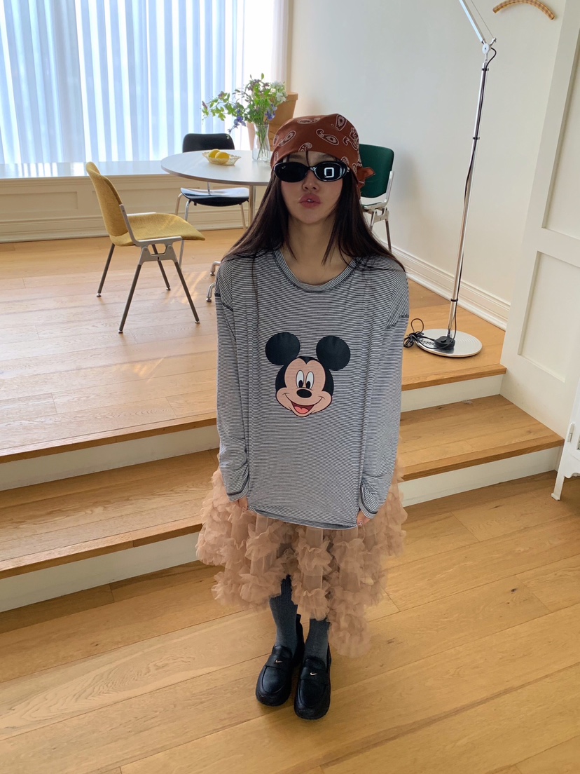 LIKEVAM東大門直郵女士新品休閑26春夏推薦熱賣時尚長袖T恤LIKEVAM長袖T恤