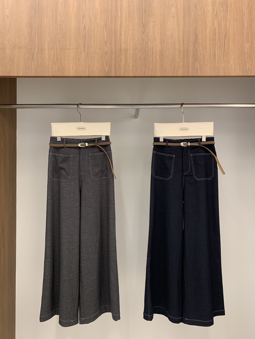 ONE MONE韓國直郵女裝新款真品熱賣人氣休閑休閑褲不含腰帶ONE MONE休閑褲