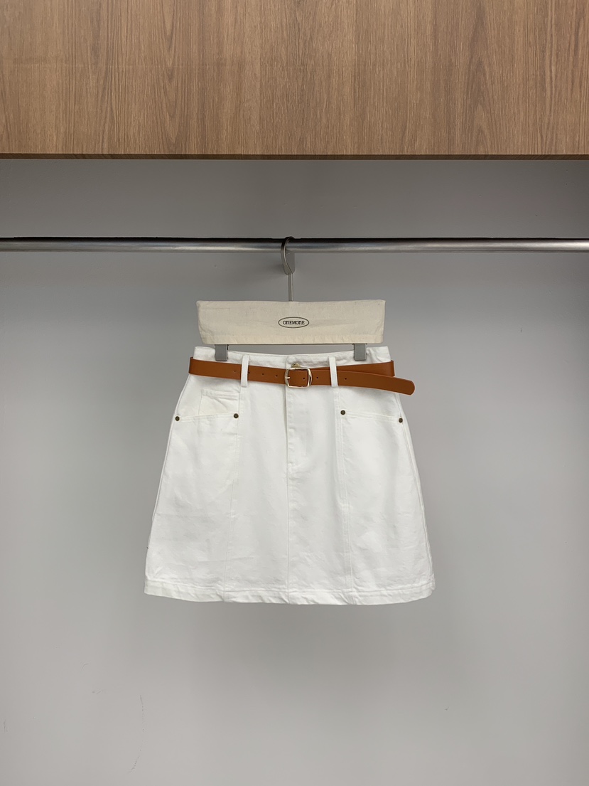 ONE MONE東大門代購女士新款職業真品26春夏短裙不含腰帶ONE MONE短裙圖色1