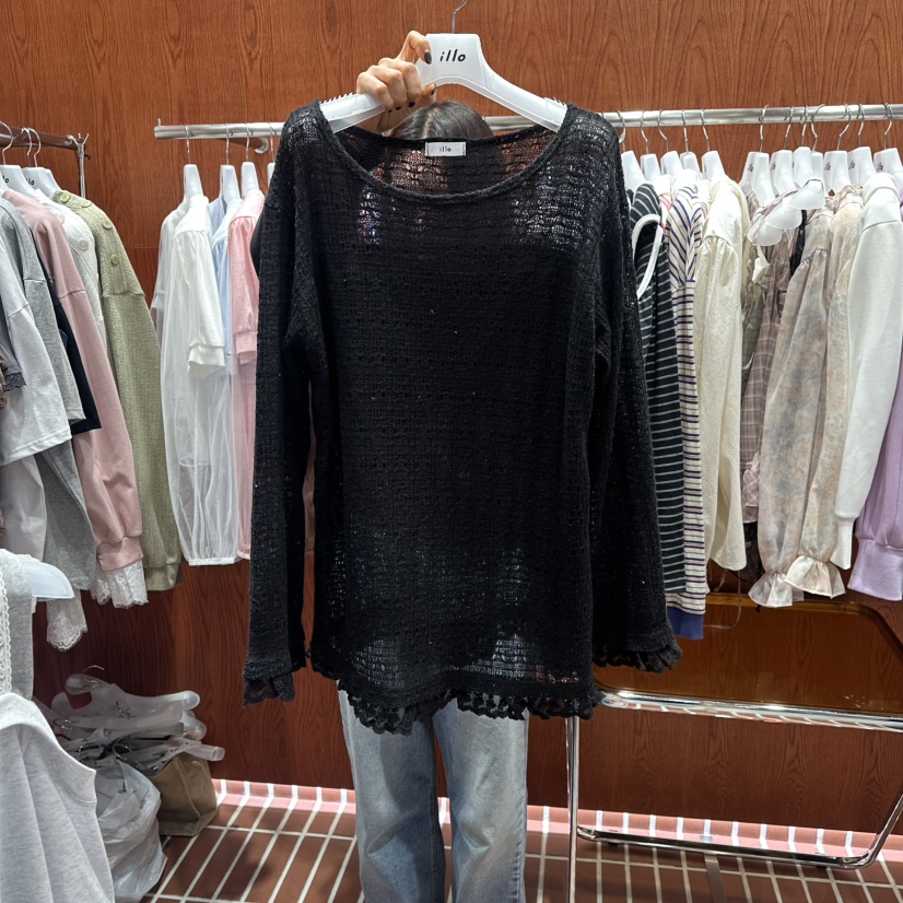 ILLO/MOCI韓國直郵女裝新品職業熱賣時尚推薦針織衫網眼ILLO/MOCI針織衫圖色3