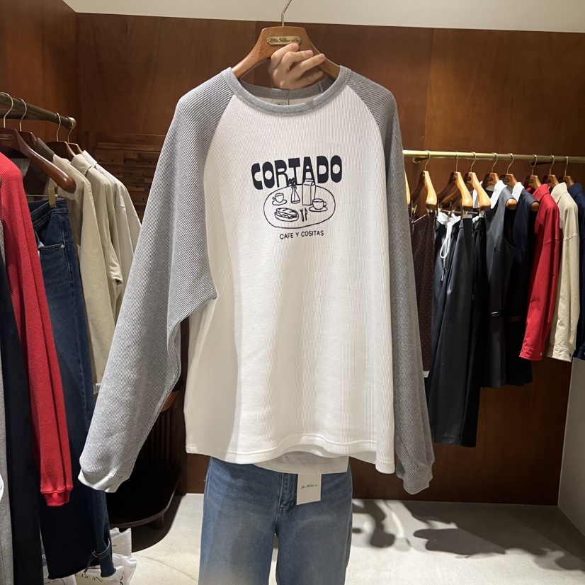 HEBON東大門代購女裝新品熱賣人氣時尚26春夏長袖T恤華夫格HEBON長袖T恤圖色2