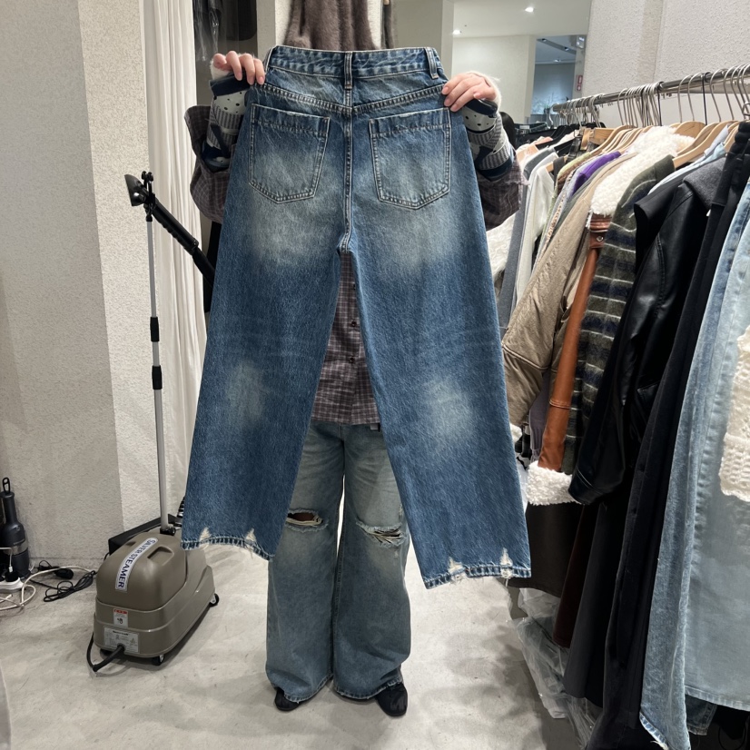 SSEMIENNE韓國代購女裝新品職業真品時尚人氣休閑26春夏牛仔褲SSENIQUE牛仔褲