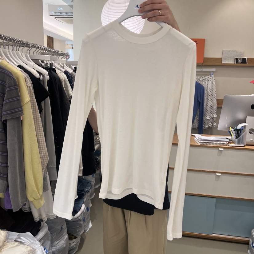 ARE東大門直郵女裝新款推薦人氣真品時尚熱賣長袖T恤天絲ARE YOU/ARE長袖T恤圖色3