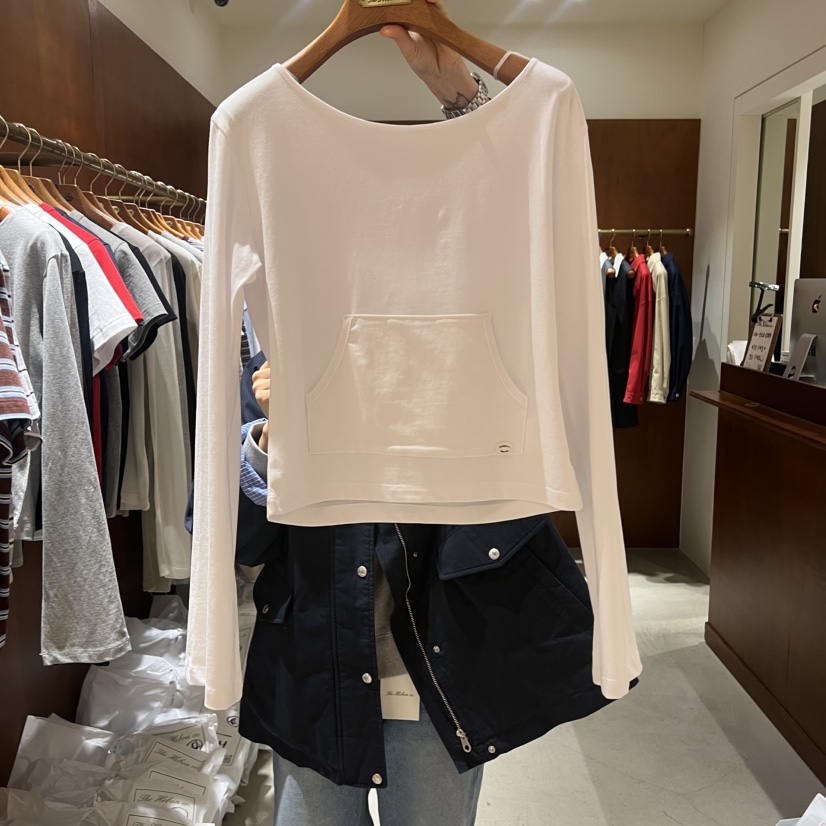 HEBON韓國代購女裝新品真品職業時尚休閑26春夏長袖T恤連帽衫HEBON長袖T恤圖色1