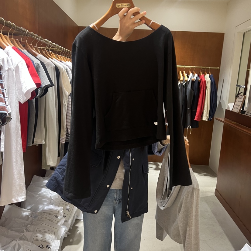 HEBON韓國代購女裝新品真品職業時尚休閑26春夏長袖T恤連帽衫HEBON長袖T恤圖色3