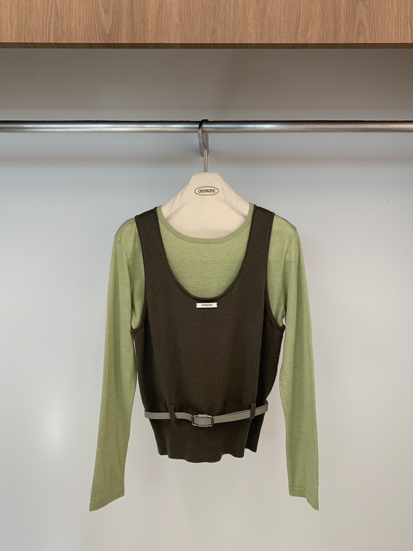 ONE MONE韓國直郵女裝新款職業休閑真品26春夏人氣套裝棉質ONE MONE套裝圖色1