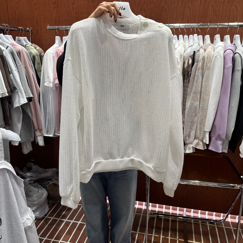 ILLO/MOCI韓國代購女士新款真品時尚推薦職業針織衫紐扣ILLO/MOCI針織衫圖色2