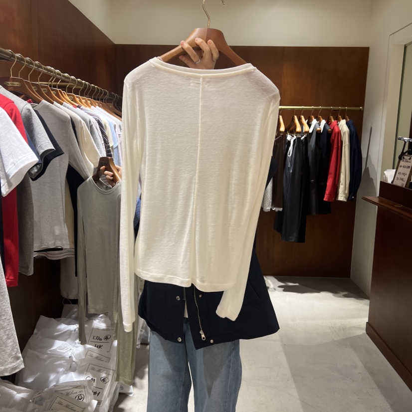 HEBON東大門代購女裝新款人氣職業時尚推薦休閑長袖T恤透明HEBON長袖T恤