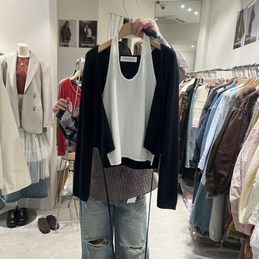 SSEMIENNE東大門代購女裝新品推薦休閑真品長袖T恤假兩件SSENIQUE長袖T恤圖色2