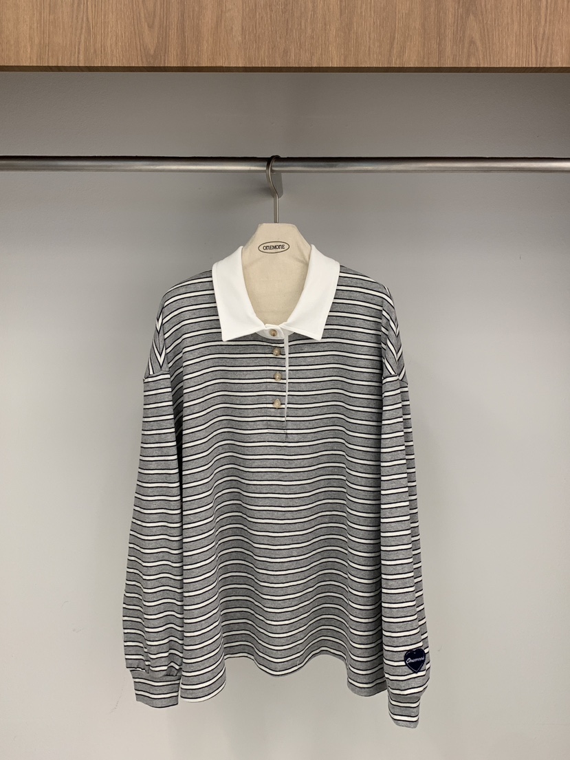 ONE MONE韓國代購女士新品推薦熱賣時尚真品職業長袖T恤ONE MONE長袖T恤圖色3