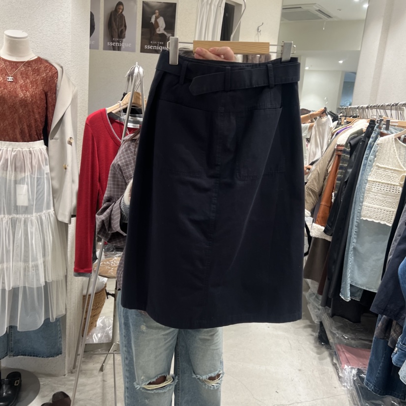 SSEMIENNE東大門直郵女士新款人氣半身裙中短裙包含腰帶棉質SSENIQUE半身裙/中短裙