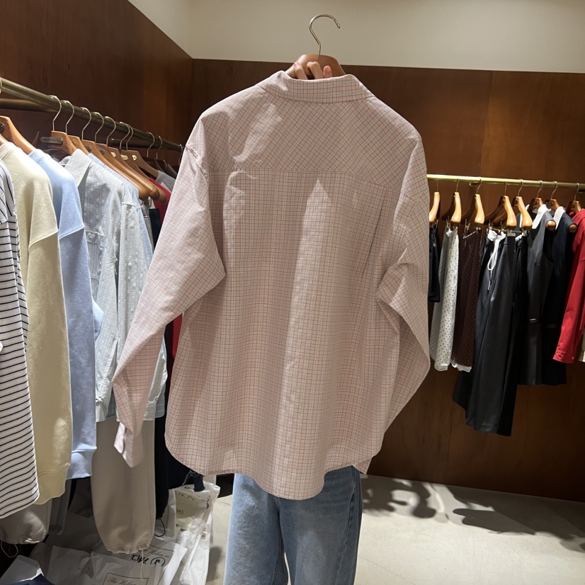 HEBON東大門代購女士新品熱賣26春夏推薦真品襯衫蕾絲衫格子HEBON襯衫/蕾絲衫