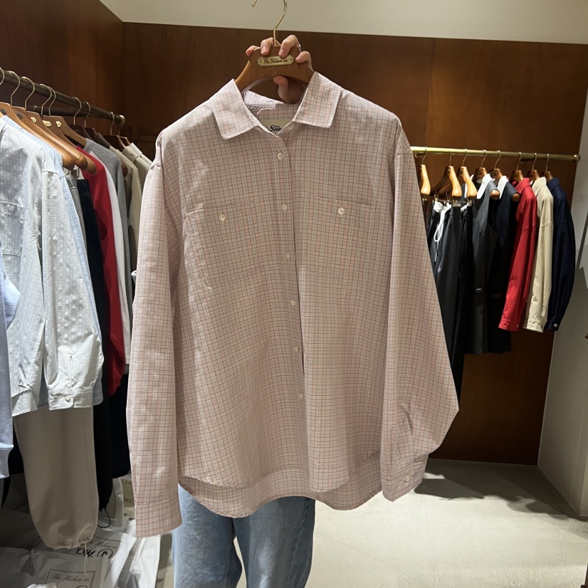 HEBON東大門代購女士新品熱賣26春夏推薦真品襯衫蕾絲衫格子HEBON襯衫/蕾絲衫圖色1