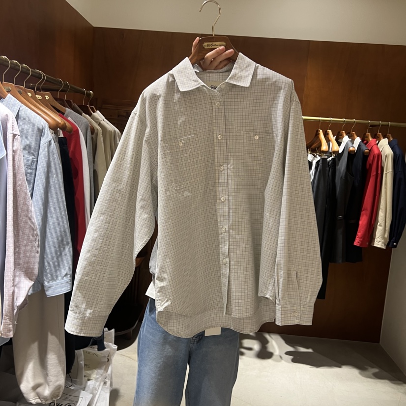 HEBON東大門代購女士新品熱賣26春夏推薦真品襯衫蕾絲衫格子HEBON襯衫/蕾絲衫圖色2