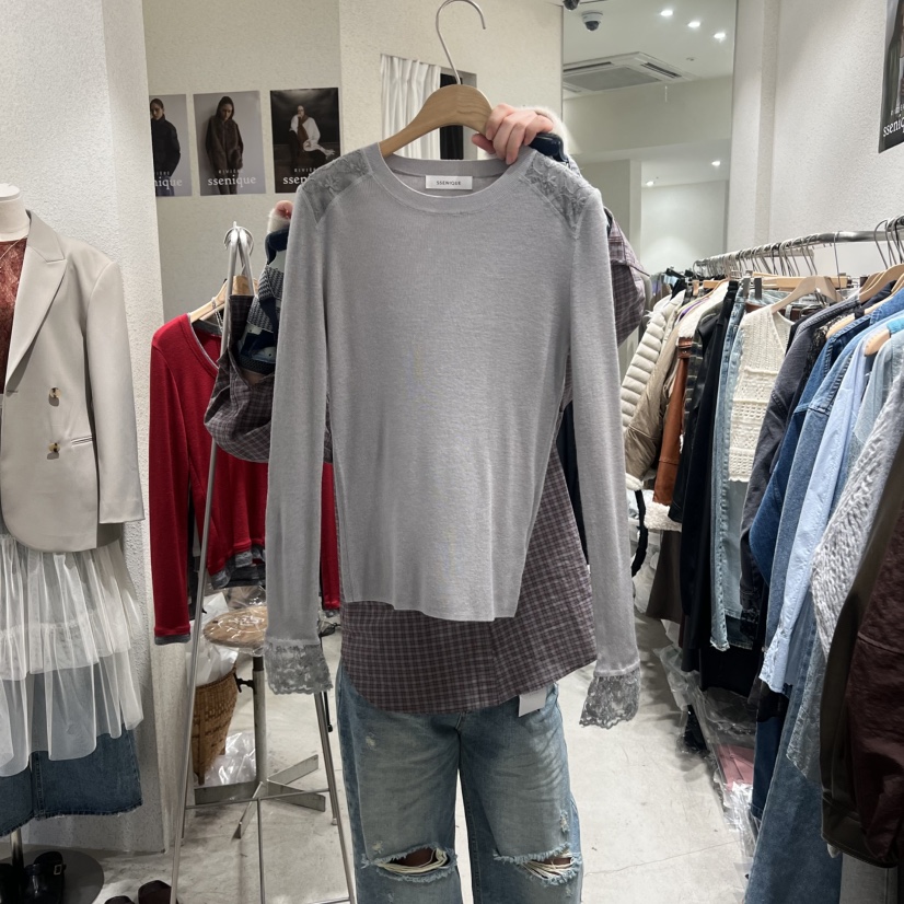 SSEMIENNE韓國代購女裝新品推薦職業人氣熱賣真品長袖T恤SSENIQUE長袖T恤圖色2