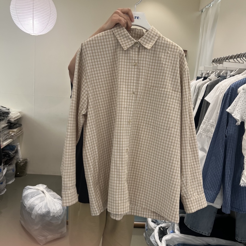 ARE東大門代購女士新品推薦人氣職業26春夏襯衫蕾絲衫格子ARE YOU/ARE襯衫/蕾絲衫圖色2