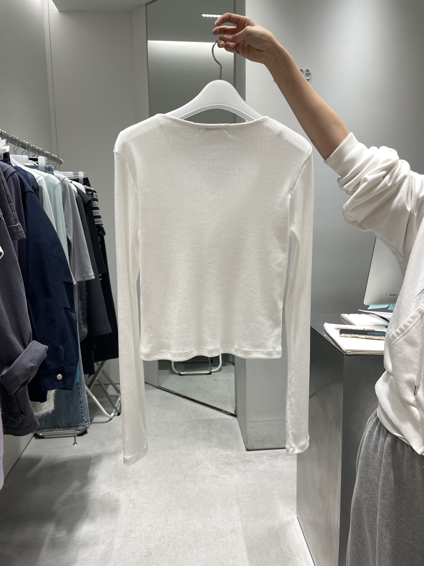 NUESE東大門代購女裝新款休閑推薦時尚長袖T恤不含內搭開衫NUESE長袖T恤