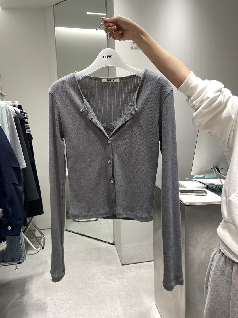 NUESE東大門代購女裝新款休閑推薦時尚長袖T恤不含內搭開衫NUESE長袖T恤圖色3