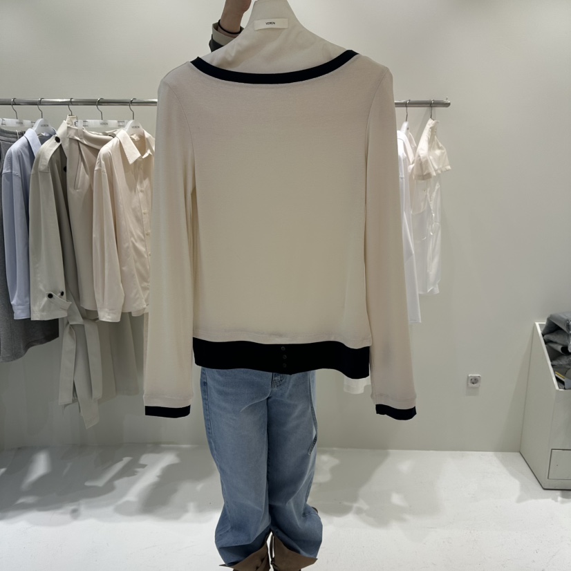VEREN韓國直郵女裝新款休閑26春夏推薦人氣職業時尚長袖T恤VEREN長袖T恤圖色1
