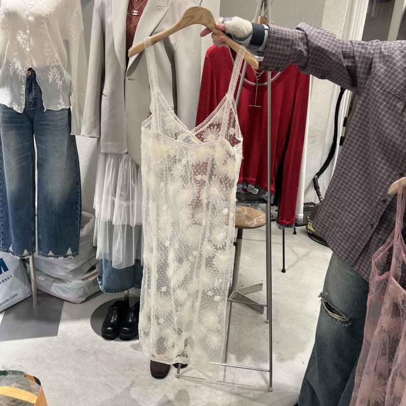 SSEMIENNE韓國直郵女士新款職業人氣休閑26春夏連衣裙格子絨SSENIQUE連衣裙