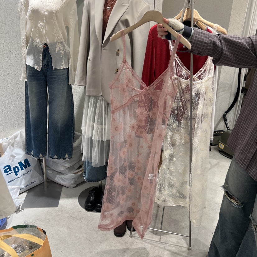 SSEMIENNE韓國直郵女士新款職業人氣休閑26春夏連衣裙格子絨SSENIQUE連衣裙圖色2