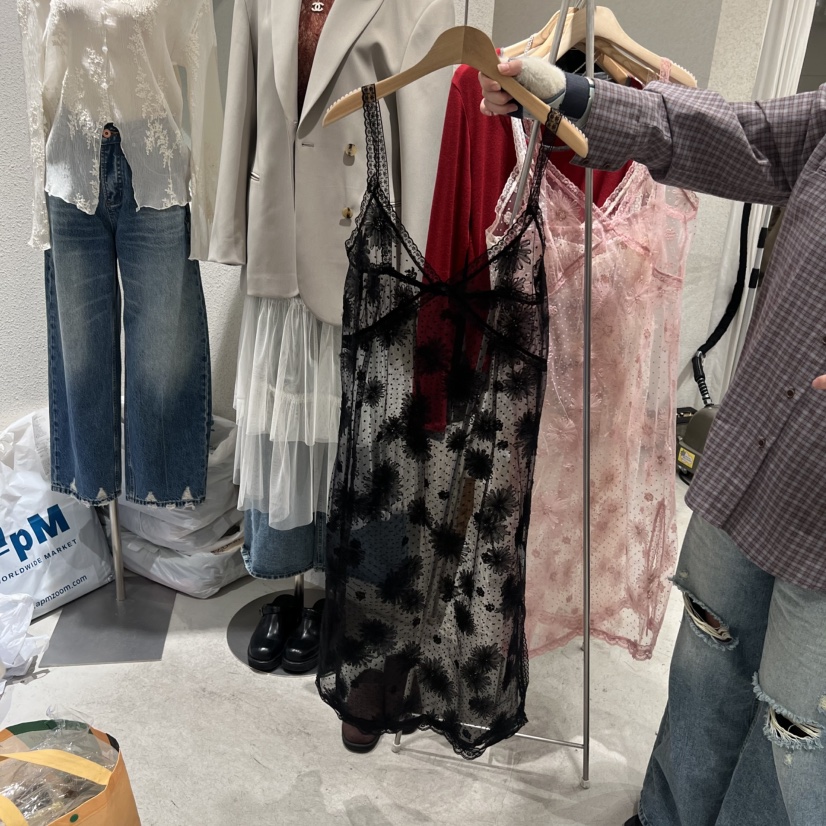 SSEMIENNE韓國直郵女士新款職業人氣休閑26春夏連衣裙格子絨SSENIQUE連衣裙圖色3