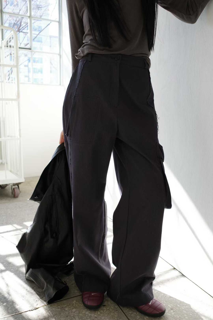 SOLD OUT東大門直郵女裝新品26春夏熱賣休閑褲工裝褲拉鏈SOLD OUT休閑褲