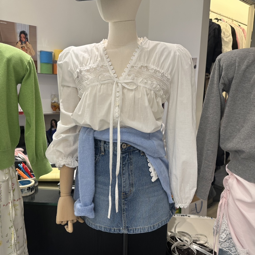 ARTE STUDIO/ATTENTION EDITORIAL東大門實拍女裝新款26春夏襯衫蕾絲衫ARTE STUDIO/ATTENTION EDITORIAL襯衫/蕾絲衫圖色2