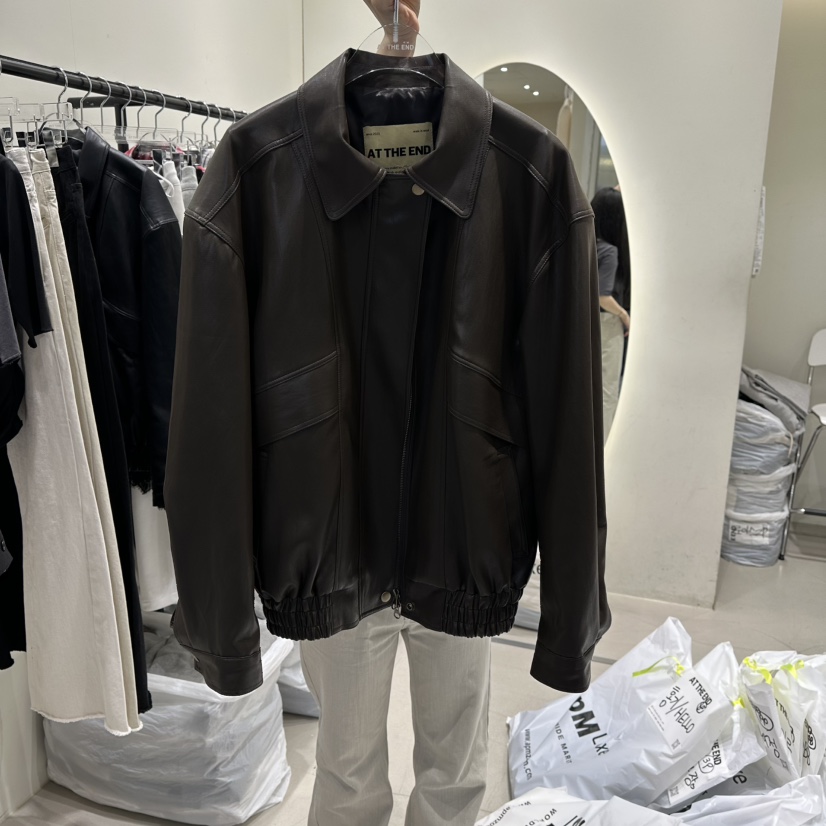 AT THE END韓國直郵女裝新品真品熱賣職業推薦時尚夾克AT THE END夾克圖色1棕色