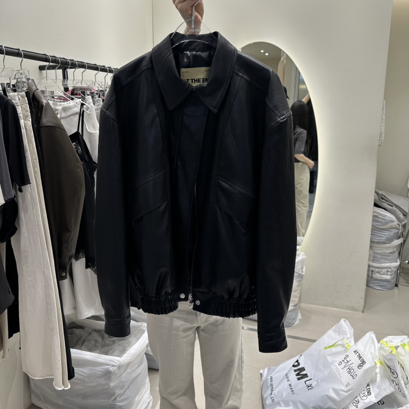 AT THE END韓國直郵女裝新品真品熱賣職業推薦時尚夾克AT THE END夾克圖色2黑色