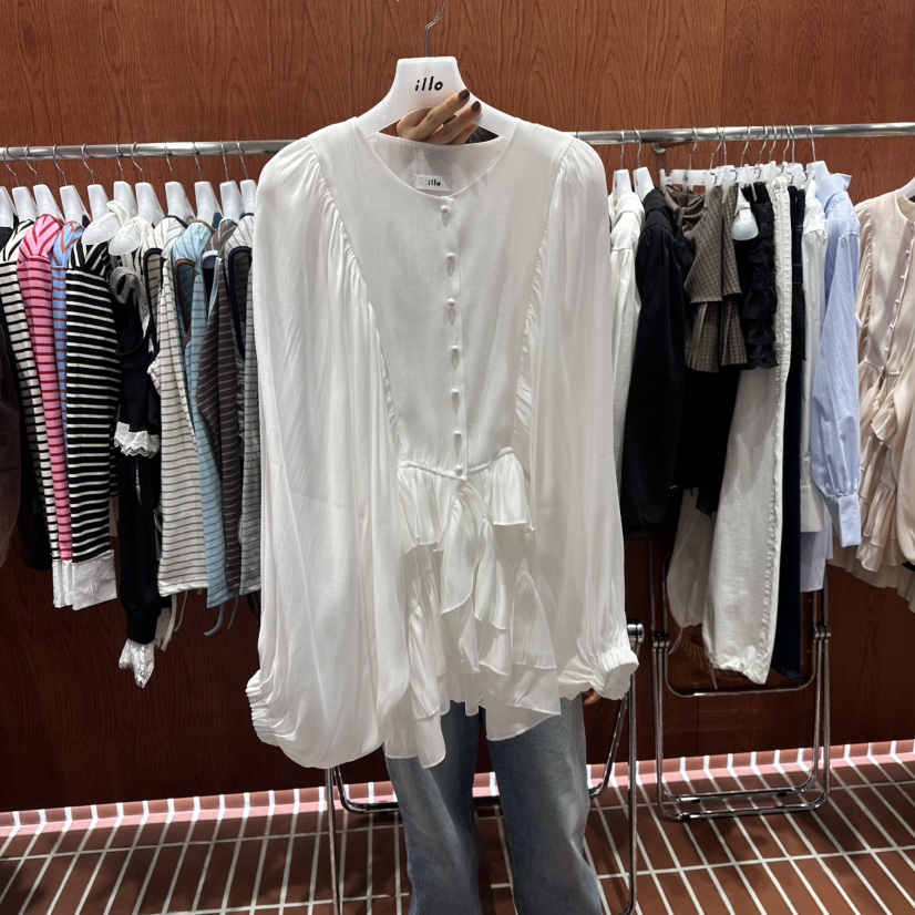 ILLO/MOCI東大門代購女裝新品時尚休閑26春夏襯衫蕾絲衫ILLO/MOCI襯衫/蕾絲衫圖色2