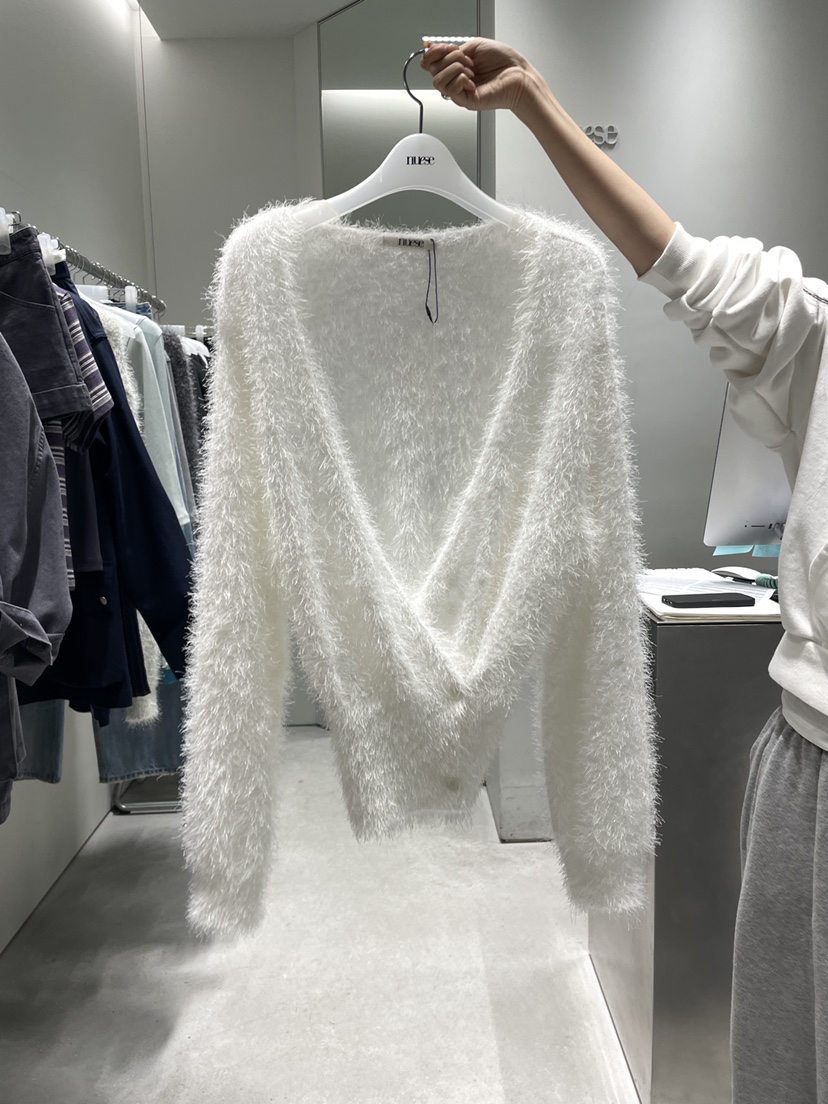 NUESE東大門直郵女裝新品熱賣26春夏職業休閑真品針織衫毛絨NUESE針織衫圖色3