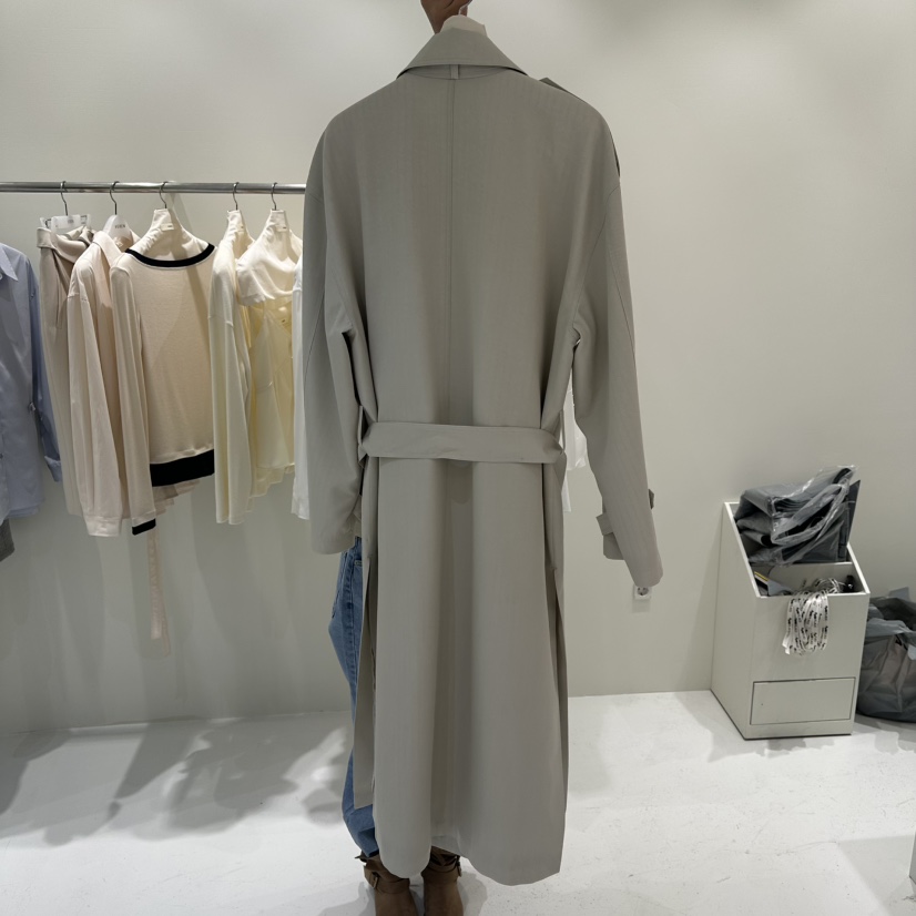 VEREN東大門實拍女士新品推薦職業26春夏熱賣長款風衣含腰帶VEREN長款風衣