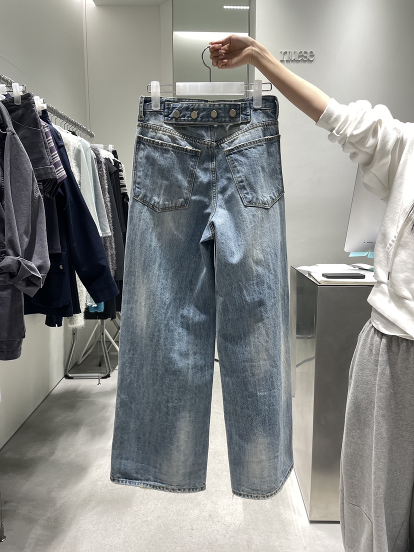NUESE東大門實拍女士新品人氣熱賣時尚推薦休閑26春夏牛仔褲NUESE牛仔褲