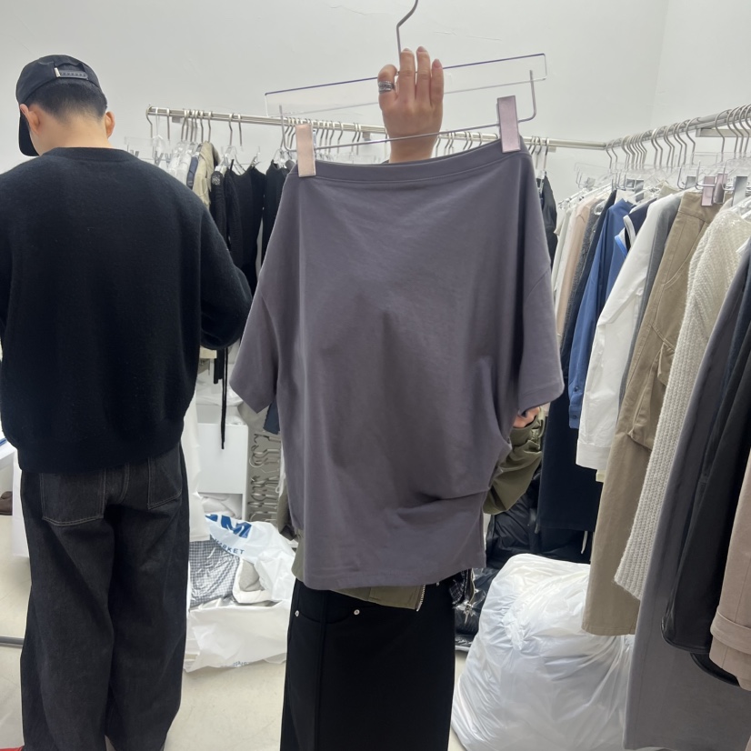 PADO東大門實拍女士新款職業真品26春夏休閑推薦人氣T恤褶皺PADOT恤