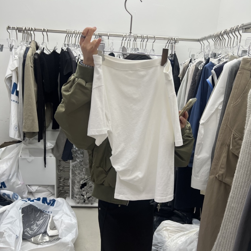 PADO東大門實拍女士新款職業真品26春夏休閑推薦人氣T恤褶皺PADOT恤圖色3