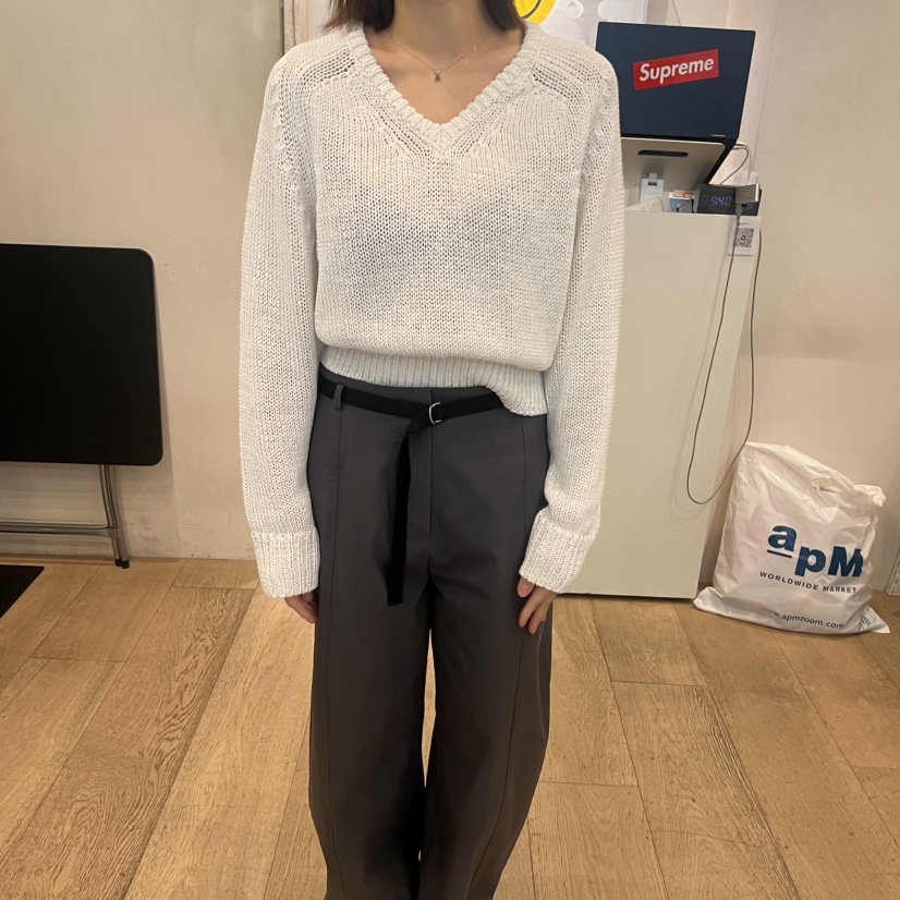 LA MAGIE FEMME東大門代購女士新款熱賣休閑職業針織衫V領Lamagie Femme針織衫圖色4